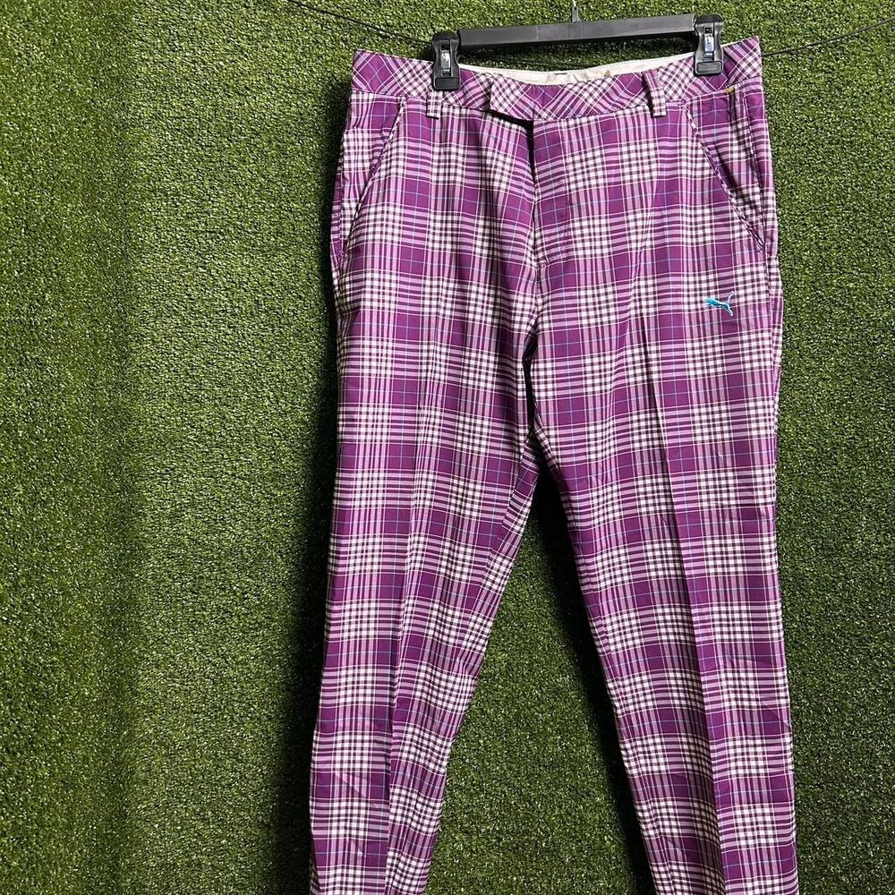 Puma Men's Purple and Pink Trousers